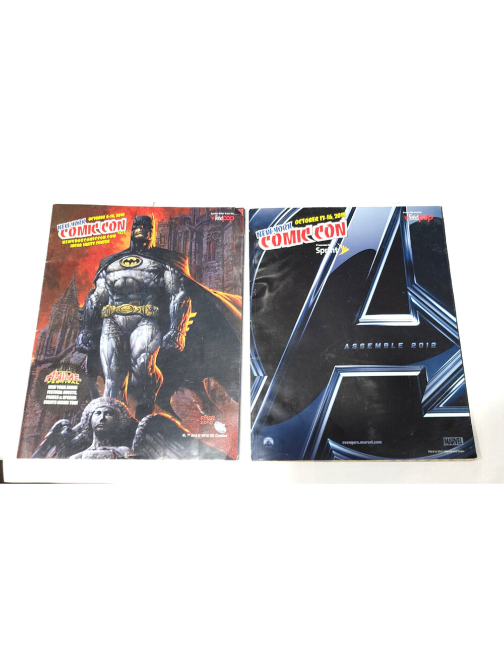 Vintage New York Comic Con NYCC Official Program Guide Lot 2010 2011 Batman